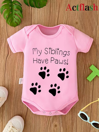 My Siblings Have Paws Baby Grow