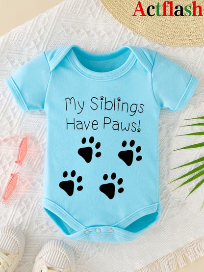 My Siblings Have Paws Baby Grow