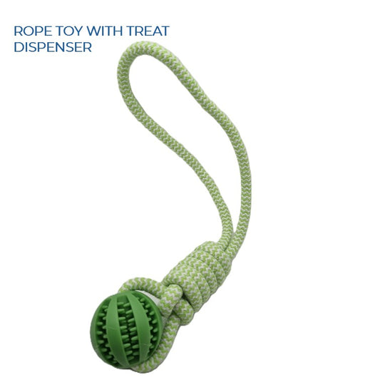 TREAT DISPENSER/ROPE TOY