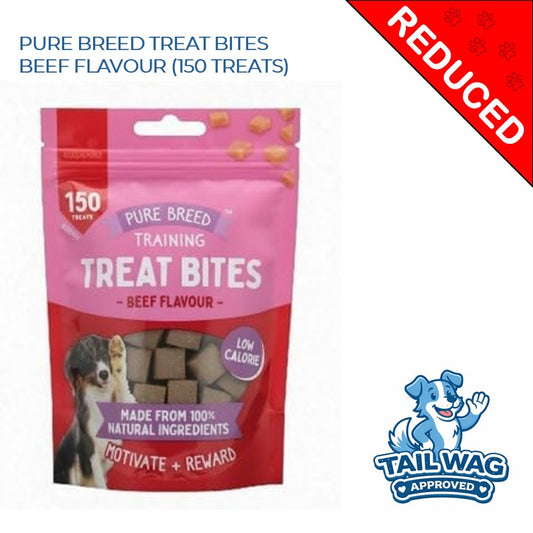 BEEF FLAVOUR TREAT BITES  (WAS £2 - NOW £1.50)