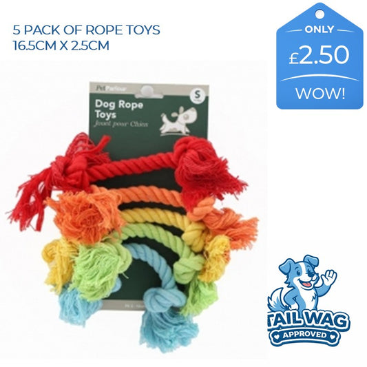 PACK OF 5 ROPE TOYS