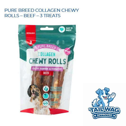 BEEF COLLAGEN CHEWY ROLLS