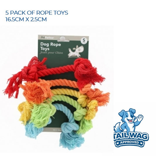 PACK OF 5 ROPE TOYS