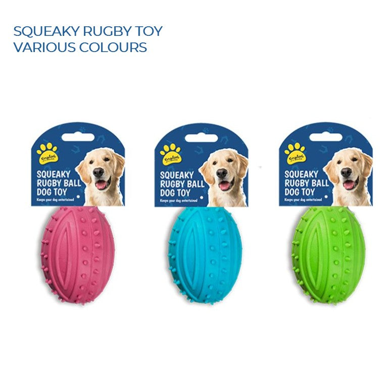 SQUEAKY RUGBY BALLS (X1 TOY)