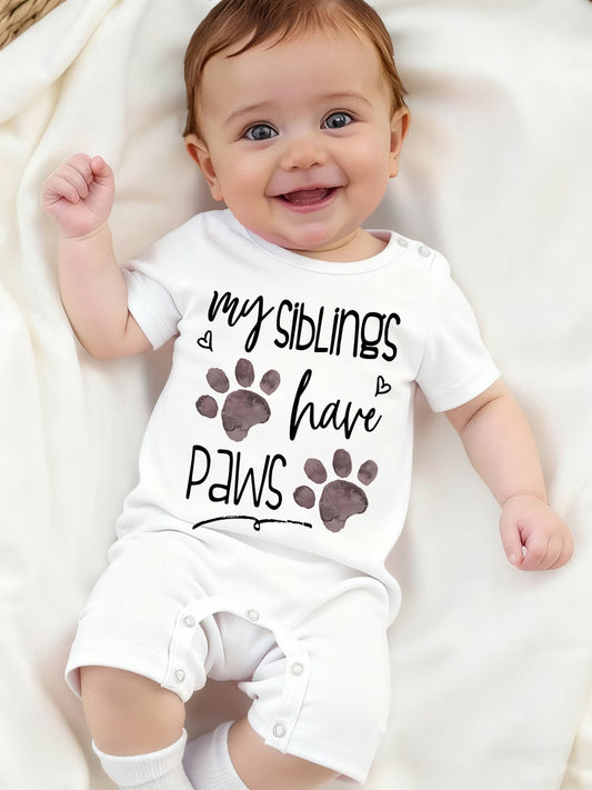 My Siblings Have Paws Baby Grow