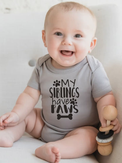 My Siblings Have Paws Baby Grow